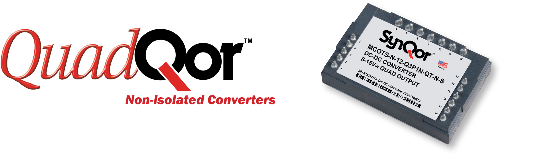 MCOTS Quad Output Non-Isolated DC-DC Converters