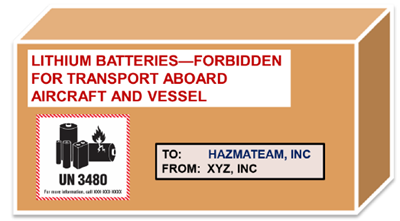 How to ship a 1U battery with 266 watt hours via US domestic ground